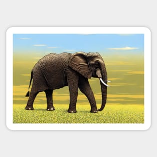 Elephant At Sunrise Sticker